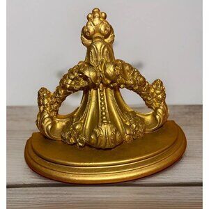 Vintage Gilded 1940’s Ornate Ornawood USA Wall Shelf